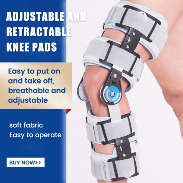 1 Piece Knee Joint Brace Support Orthosis Medical Ligament Sport Injury Splint Knee Fracture Protector Adjustable Fracture Brace