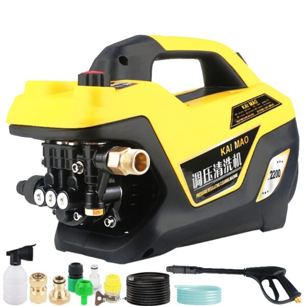 Adjustable Pressure Household Car Washing Machine 220V Small Automatic Induction Water Gun High Pressure Cleaning Tool Equipment