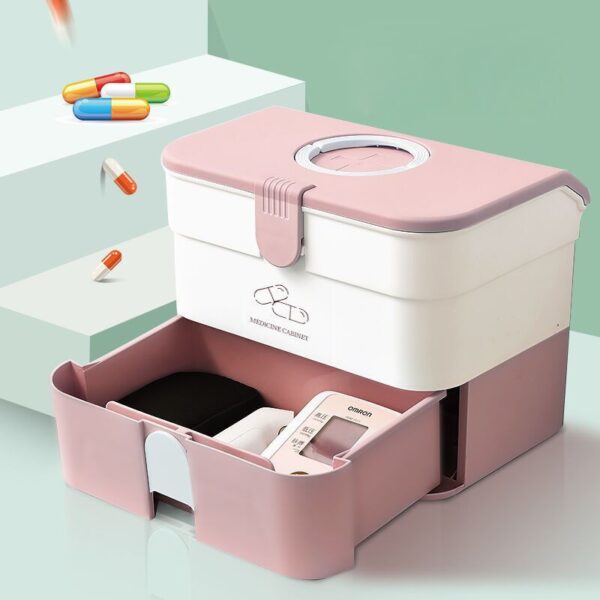 High Quality Multilayer Large Capacity Pill Case Drawer First Aid Kit Container Family Emergency Medicine Storage Box Organizer